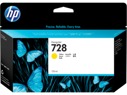 HP 728 130-ml Yellow DesignJet Ink Cartridge (F9J65A)